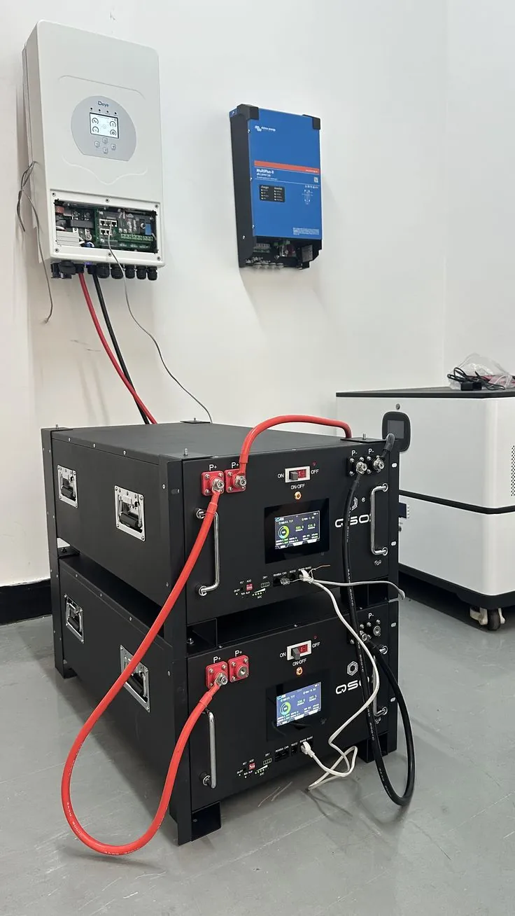 Solar inverter and battery storage installed indoors